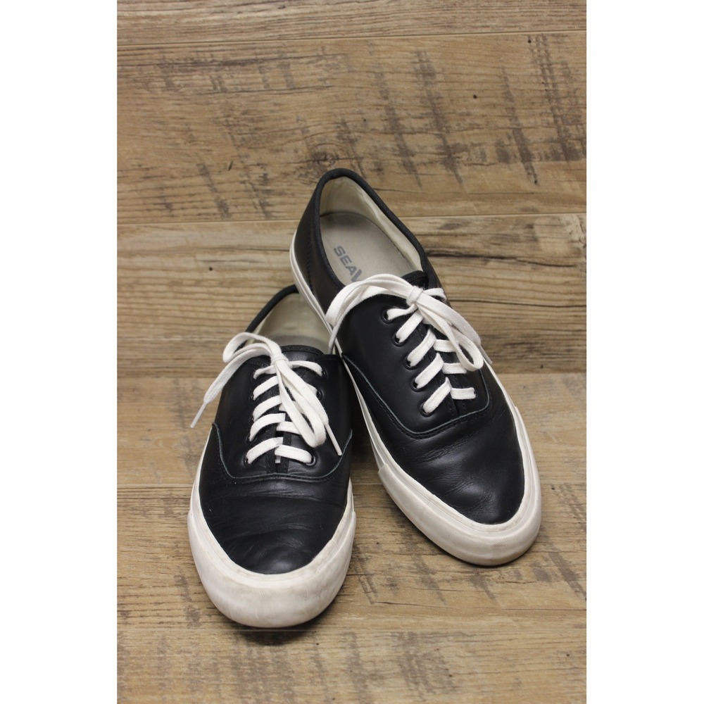 SeaVees‎ Legend Wintertide Women's Black Leather Lace Up Sneakers Size 9.5